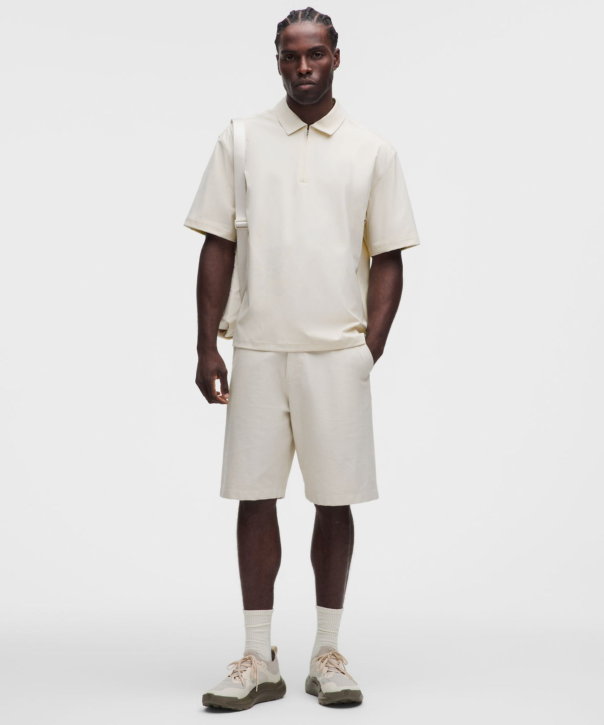 Daydrift Oversized Zip-Neck Polo Shirt