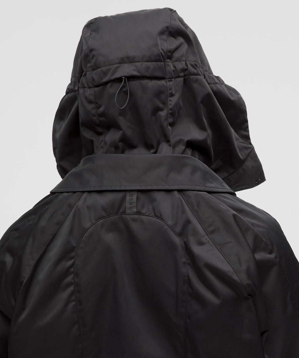 Taffeta Removable-Hood Collared JacketSLNSH Collection