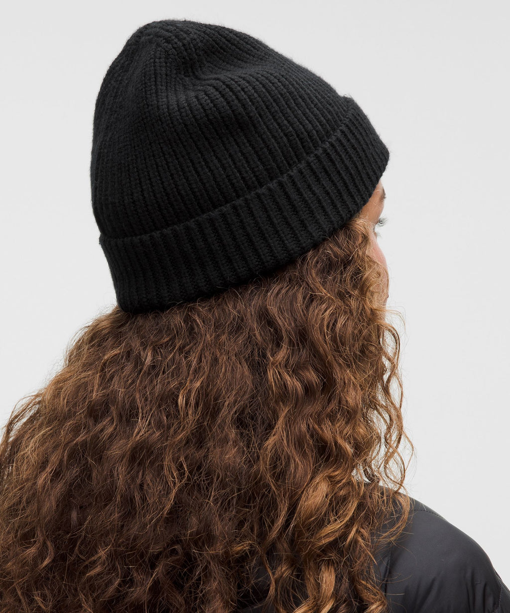 Close-Fit Wool-Blend Ribbed Knit Beanie