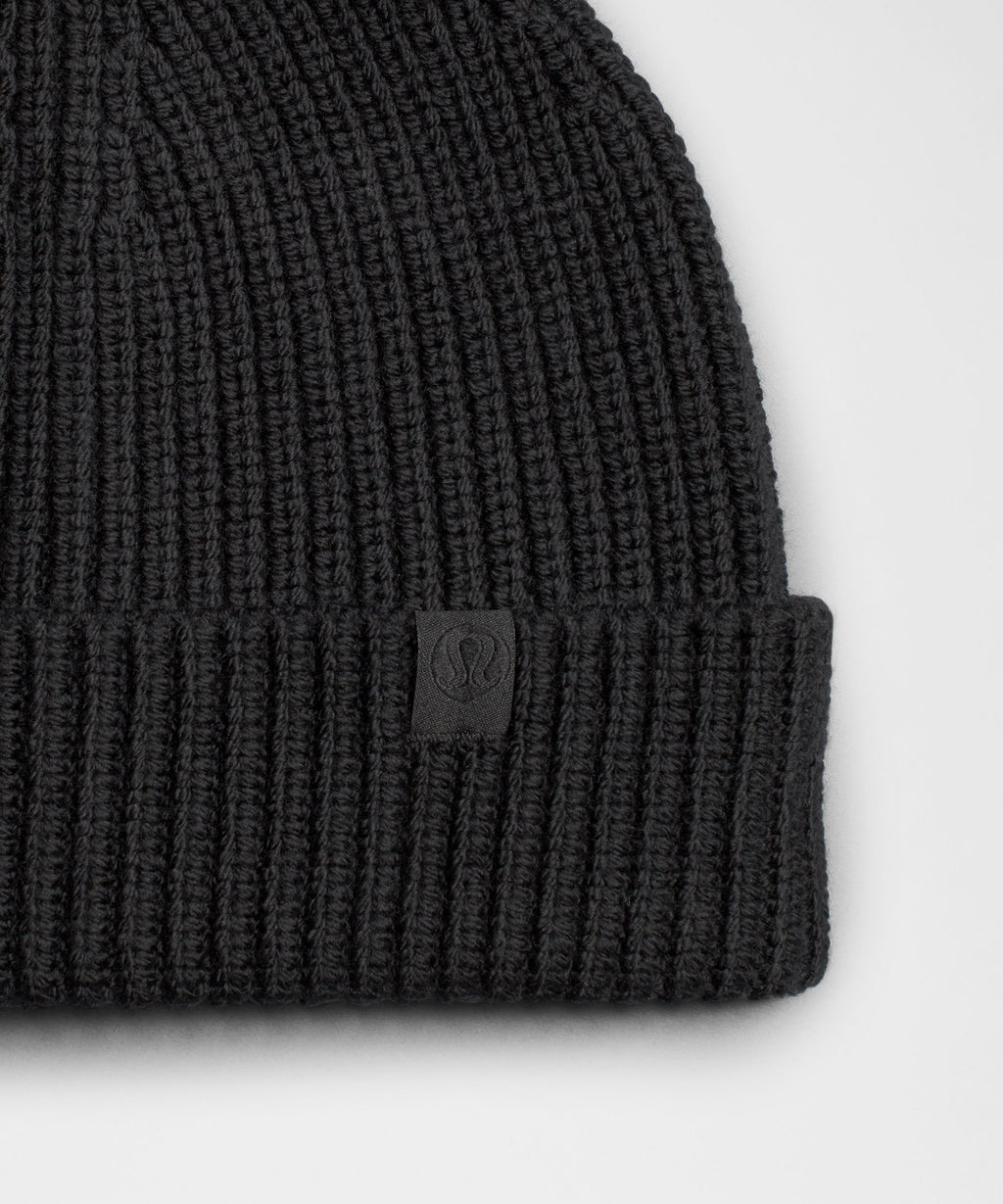 Close-Fit Wool-Blend Ribbed Knit BeanieEmbroidered Logo