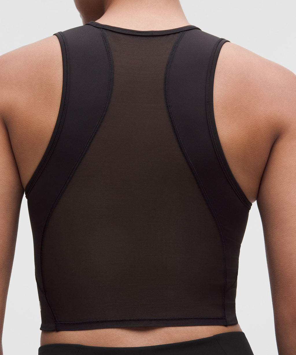 Nulux Mesh-Panelled Cropped Tank Top