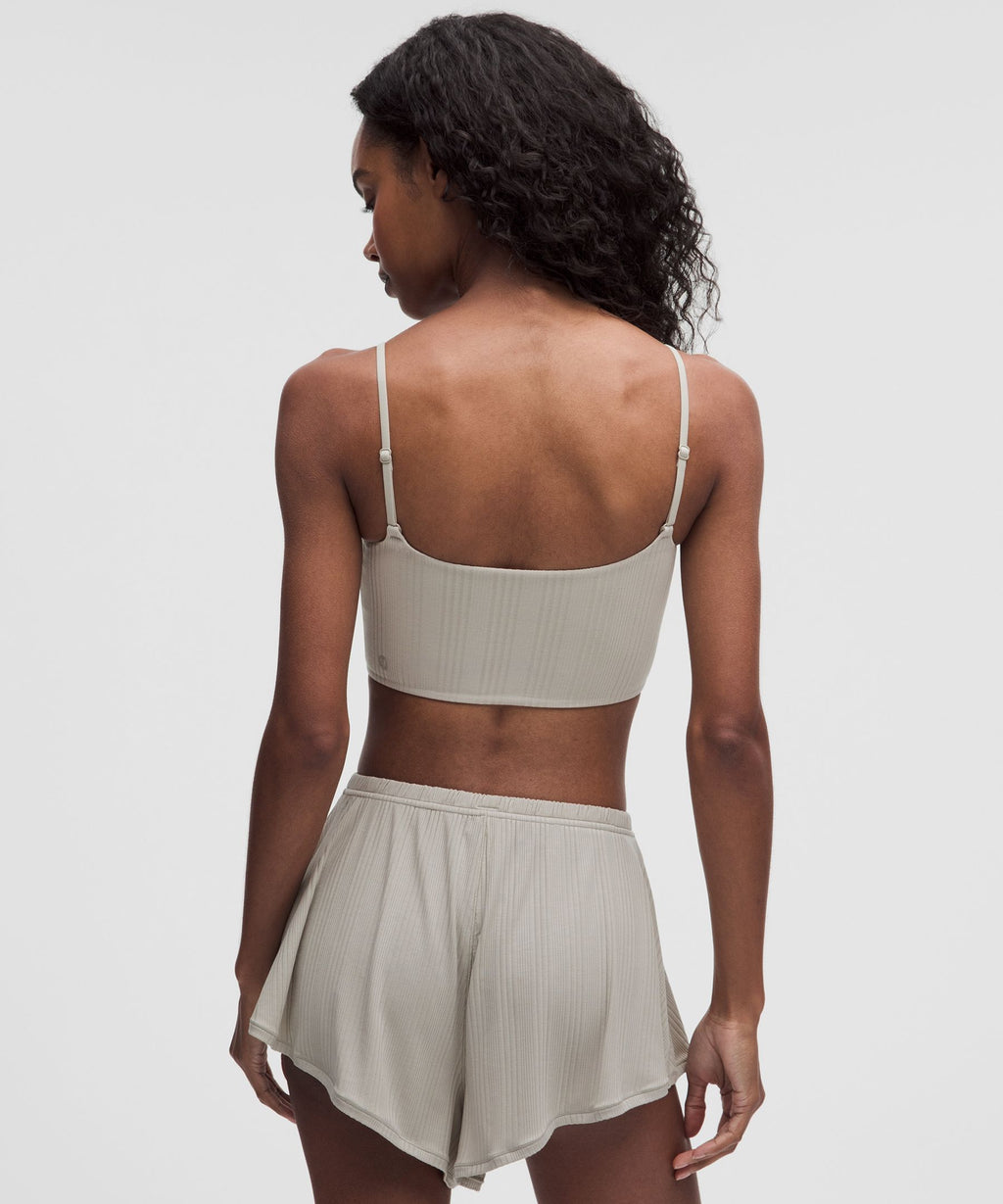 UnderEase Cami Strap Ribbed Longline Bralette A–C Cups