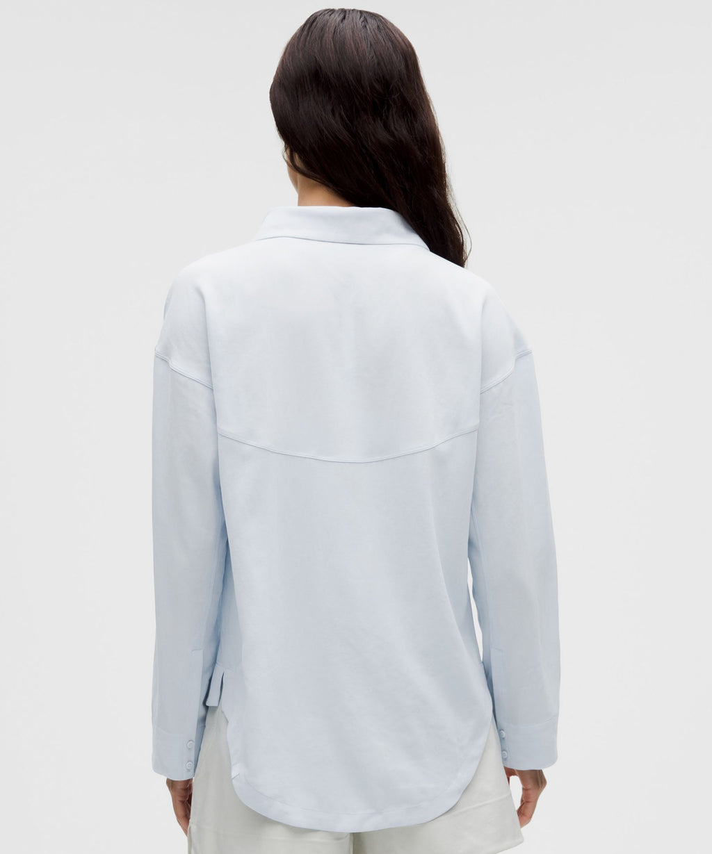 Long Button-Front Shirt