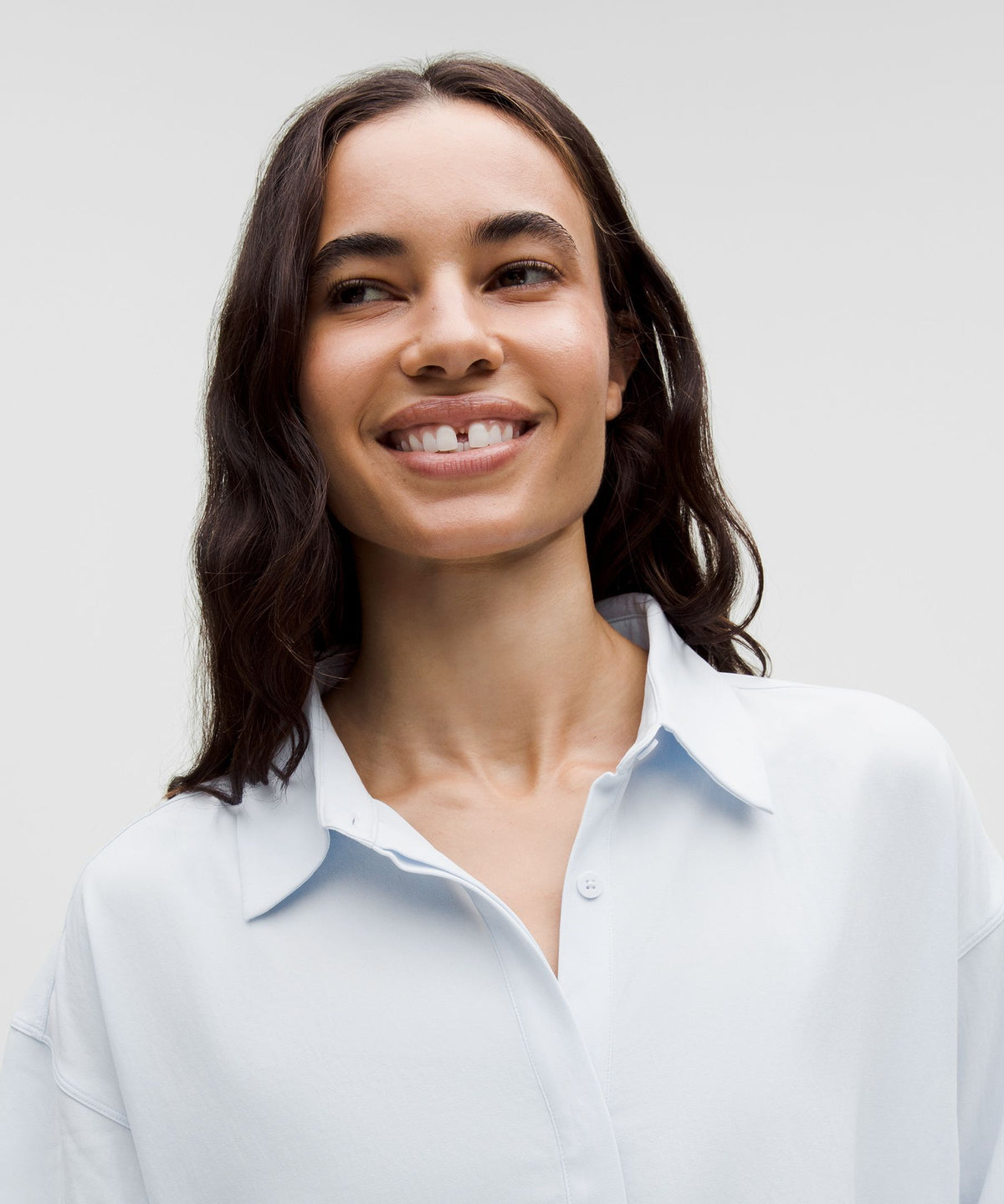 Long Button-Front Shirt