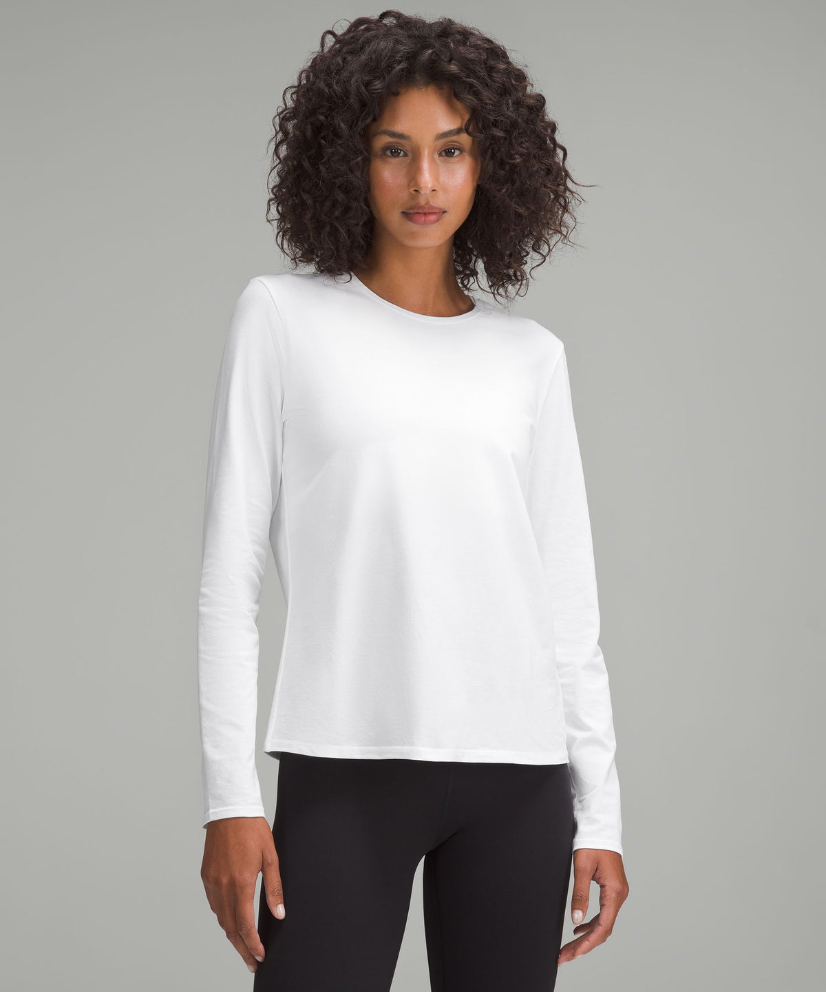 Organic Cotton Crewneck Long-Sleeve Shirt