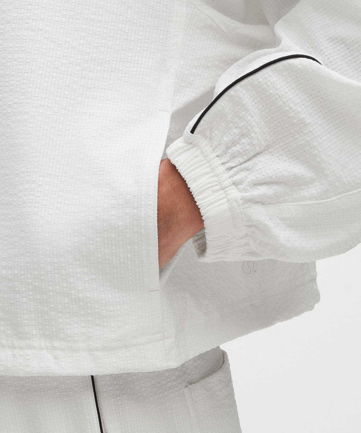Seersucker WovenAir Funnel-Neck Half Zip