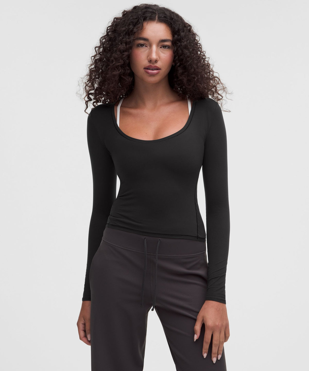 Wundermost Ultra-Soft Nulu Scoopneck Long-Sleeve Shirt