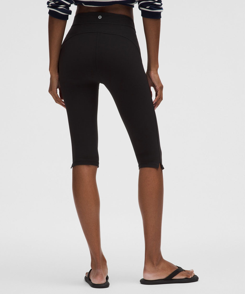 Groove High-Rise Notched-Hem Crop 15"