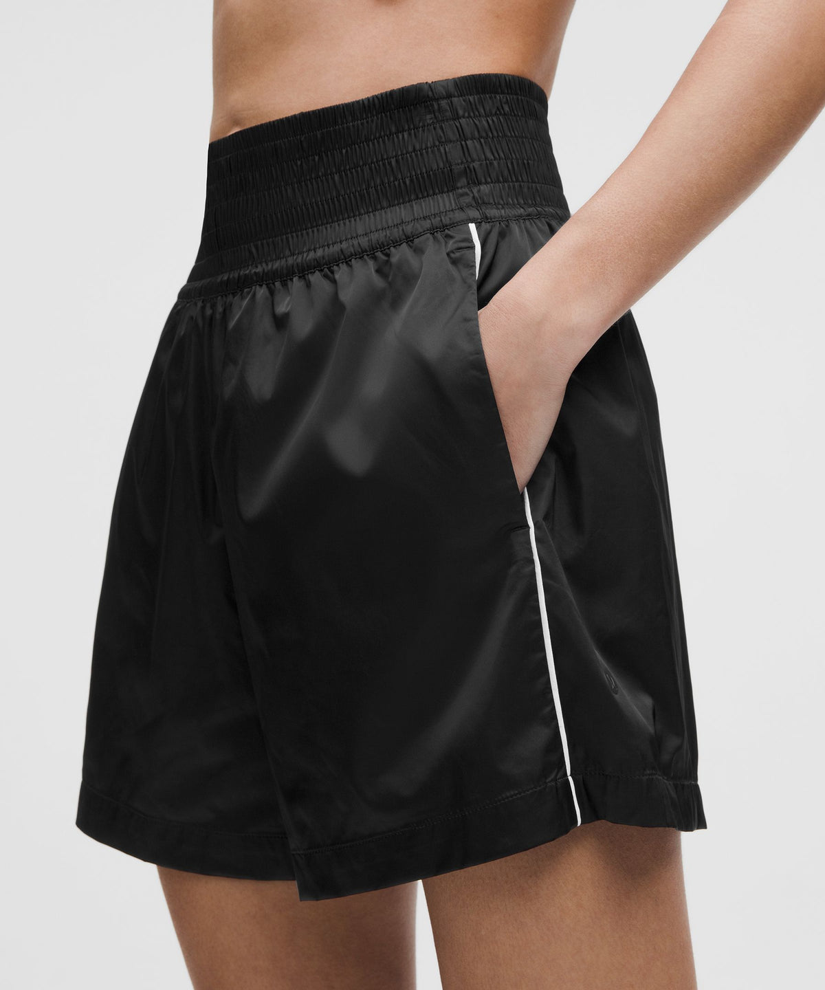 Stretch Satin Nylon Super-High-Rise Short 5"