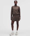 High-Rise Pleated Tennis SkirtLong