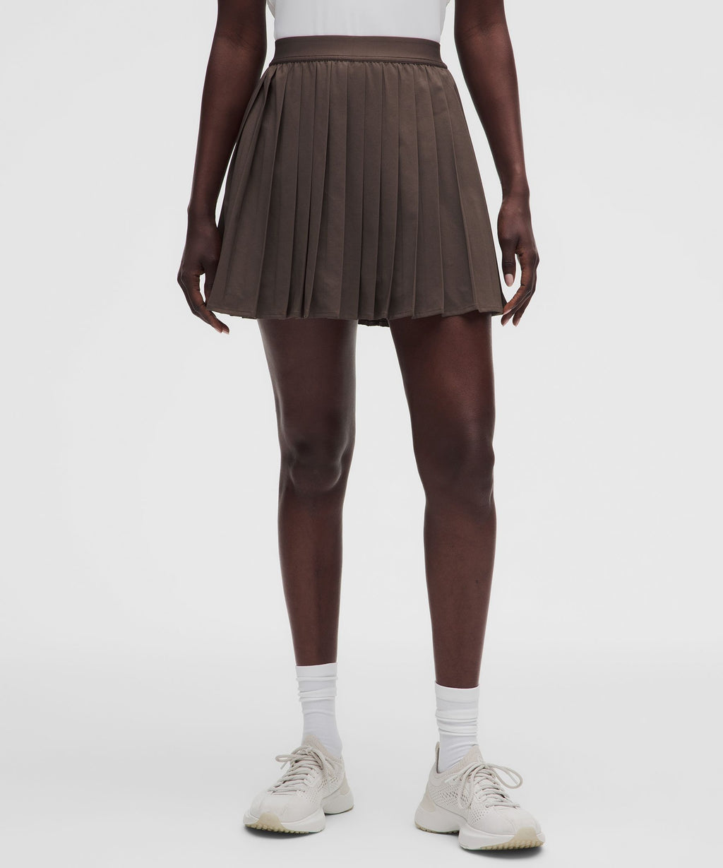 High-Rise Pleated Tennis SkirtLong